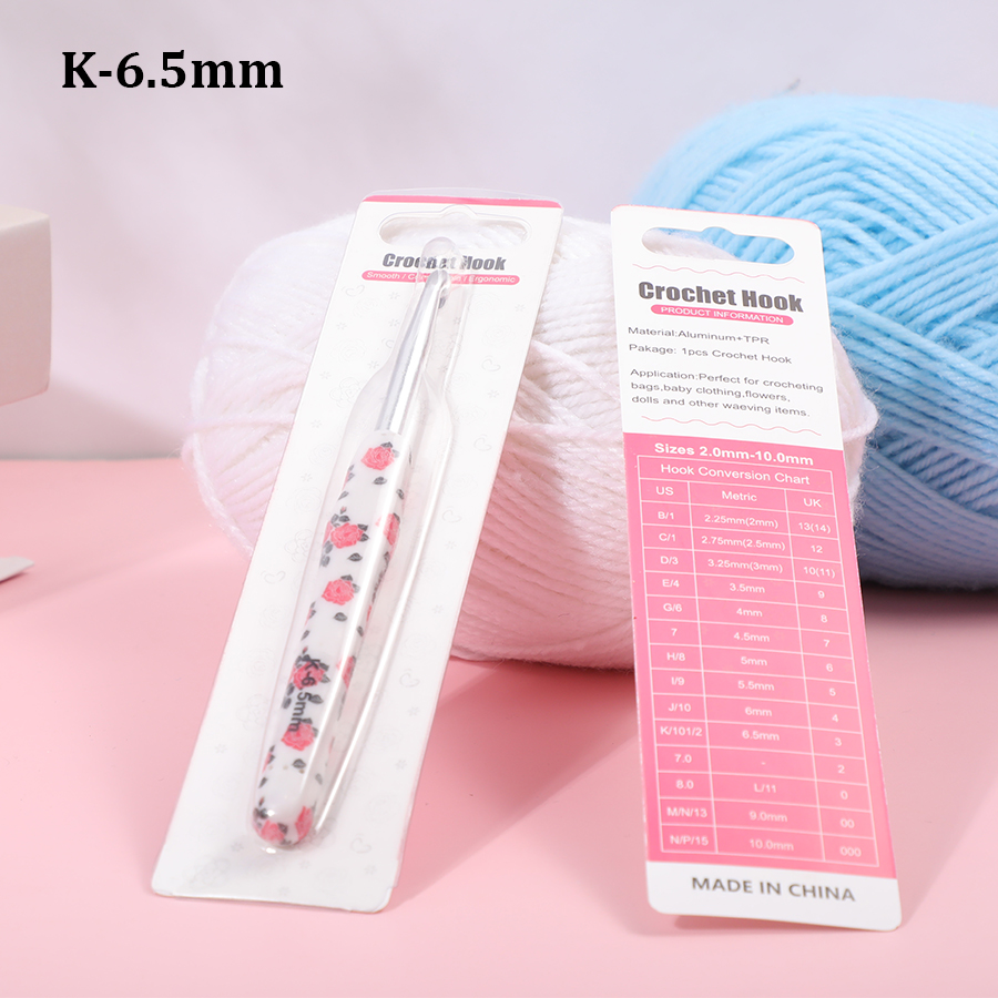 1 pièces/2.25-10.0mm Rose Crochet crochets poignée en caoutchouc aiguilles à Crochet pour débutants et tricot fil de Crochet bricolage artisanat au Crochet: vert militaire