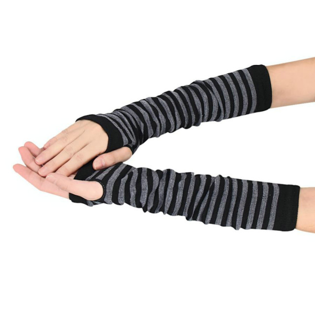 Guantes de invierno para mujer, brazo de muñeca, calentadores de mano, tejidos largos, guantes sin dedos, manoplas para ir de compras перчатки guantes sea3: A