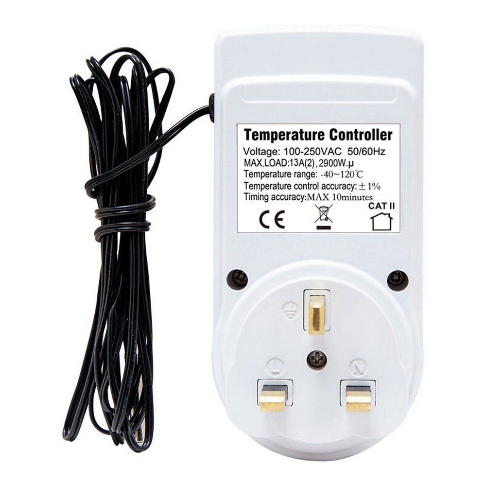 Termostato inteligente Salida de enchufe controlador de temperatura con temporizador interruptor sonda del Sensor Control Digital de enfriamiento de calefacción 110V 220V