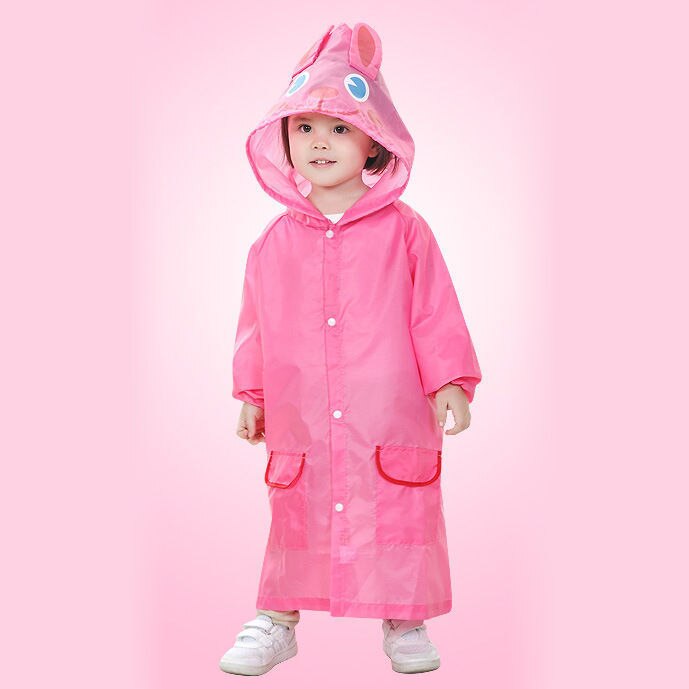 Chubasquero de dibujos animados para niños, ropa de lluvia coreana, bonito poncho para bebé, artículos para el hogar, parque infantil, Festival Songkran, 1 Uds.: Rosa