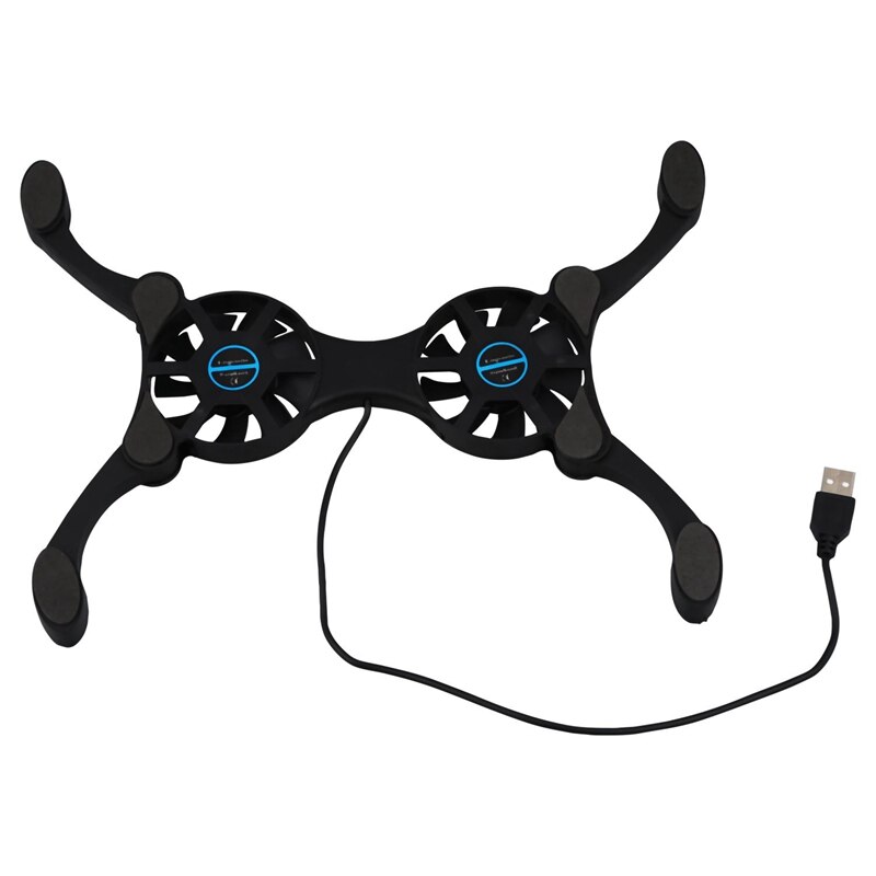 1 Pcs A Female To A Female USB Adaptor &amp; 1 Pcs Folding USB 2 Fan PC Computer Laptop Cooling Cooler Pad