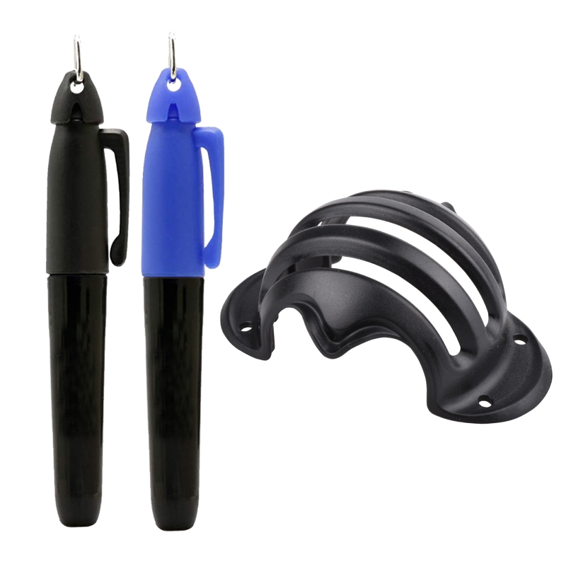 094C 3Pcs Alignment Tool Marks Template Marks Sign Tools with 1 Golf Ball Marker Pen: BK2
