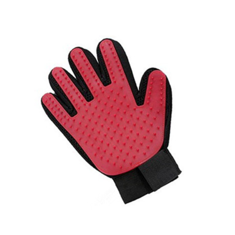 Katten En Honden Massage Handschoenen, Pet Grooming Handschoenen, Kat Haar Grooming, Milieuvriendelijk Siliconen Bad Borstel, dierbenodigdheden: Right hand / Red