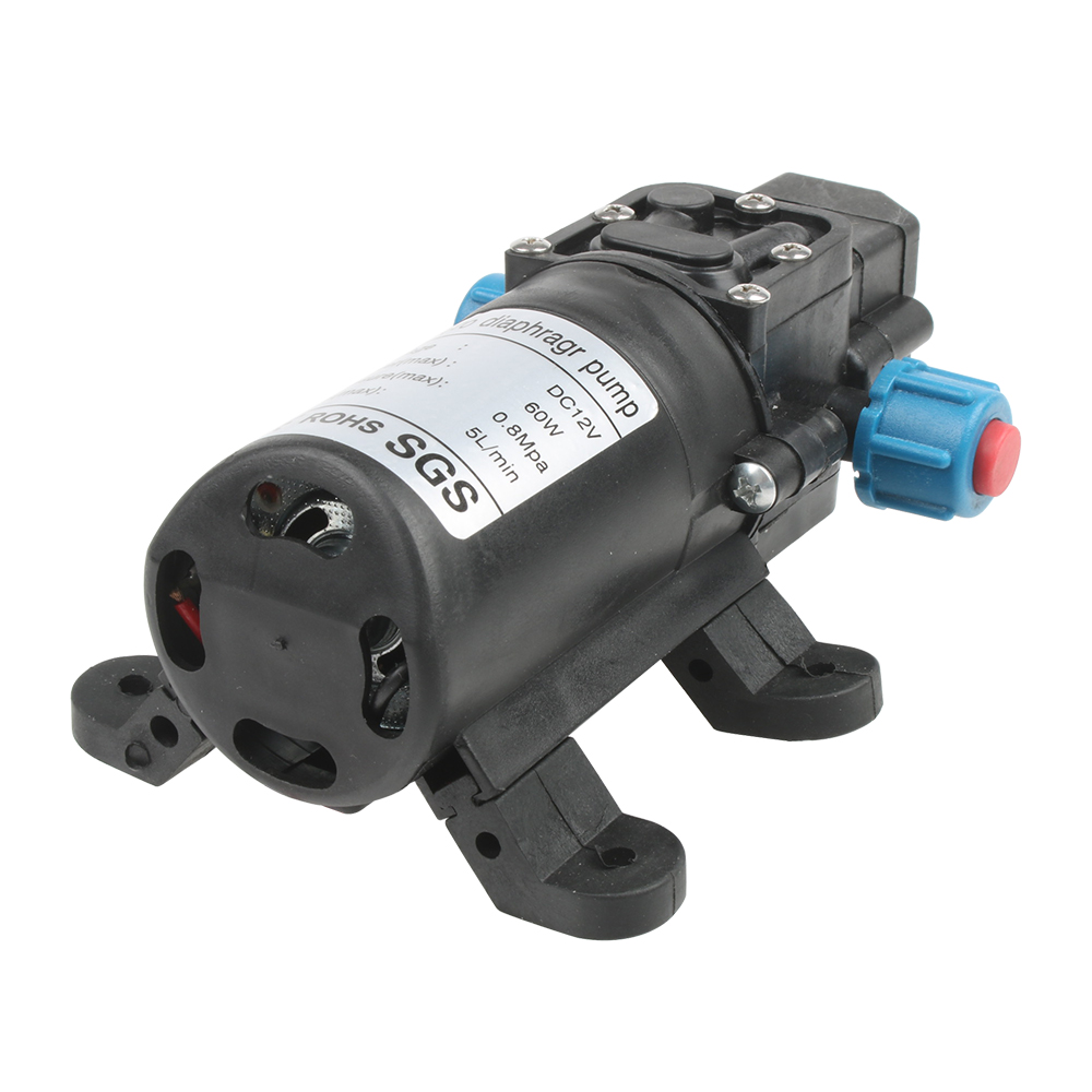 DC12V 60W Mikro Elektrische Membran Wasserpumpe Automatische Schalter Hochdruck Auto Waschen sprühen Wasser Pumpe 3-5L/min