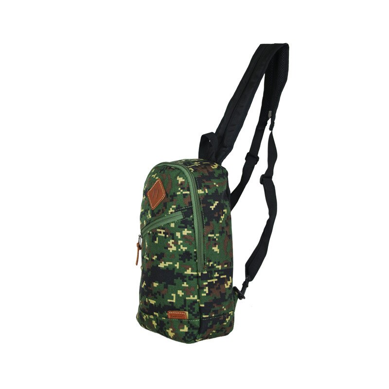 Sac Poitrine Homme Camouflage - Sacoche Bandoulière Messenger en Nylon avec Poche Téléphone: Vert