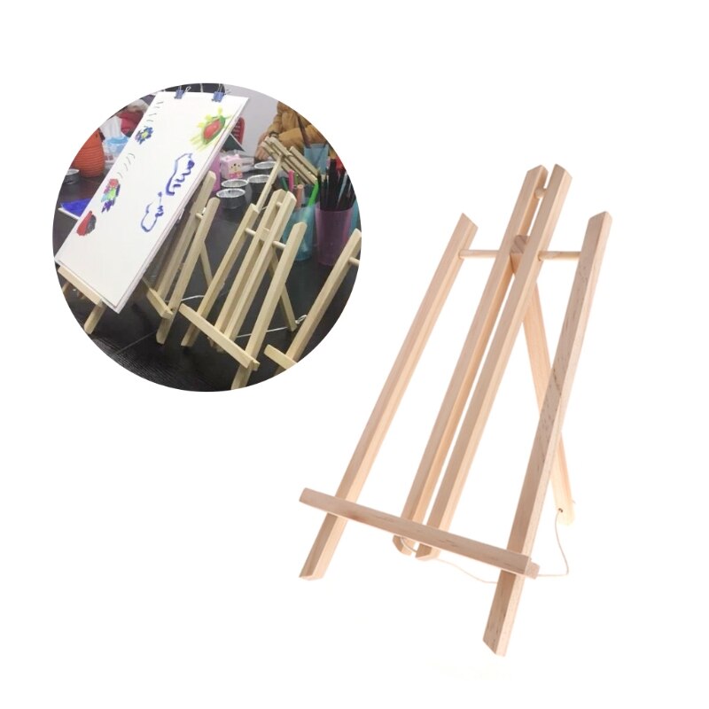 Wood Easel Advertisement Exhibition Display Shelf Holder Studio Painting Stand