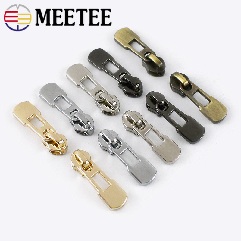 Cabezales de cremallera de Metal para cremalleras de nailon, Kit de reparación de cremalleras deslizantes para bolsas de ropa, accesorios de costura DIY, 10/20 piezas 3 #