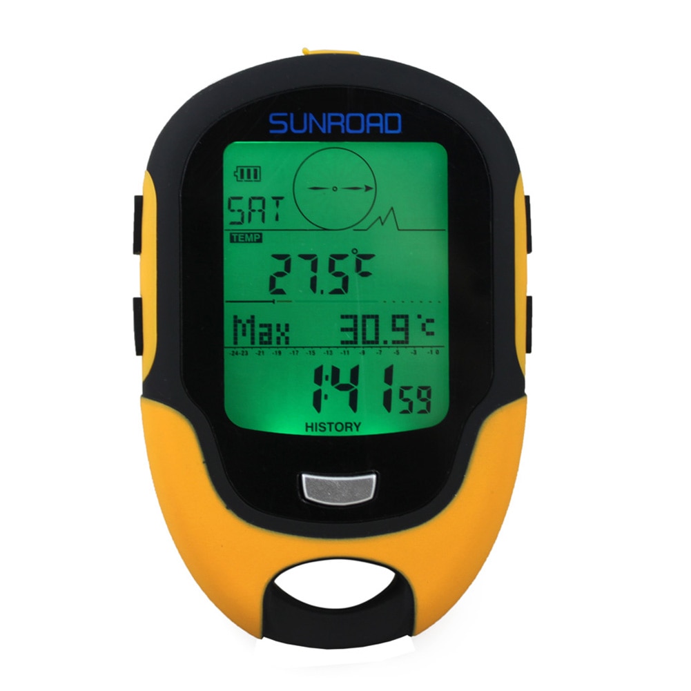 Fr500 vattentäta multifunktions lcd digital höjdmätare barometer kompass bärbar utomhus camping vandring klättring höjdmätare verktyg