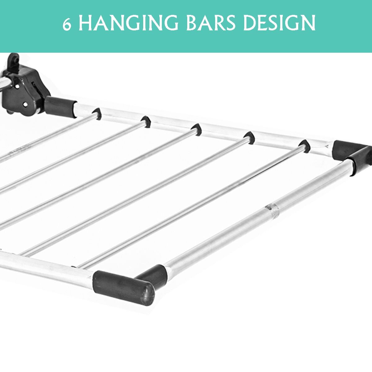 Portable Folding Clothes Hanger Stainless Steel Cloth Bathroom Drying Rack Wall Mounted Airer Towel Clothes Rail Drying Rack