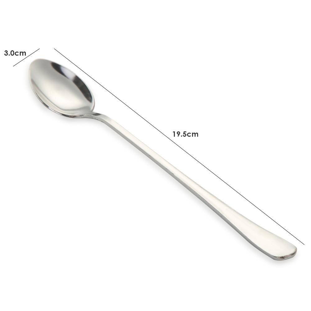 1Pc Stainless Steel Coffee Spoon Long Handle Milk Tea Coffee Stirring Scoop Dessert Cafe Mixing Kitchen Gadgets: a