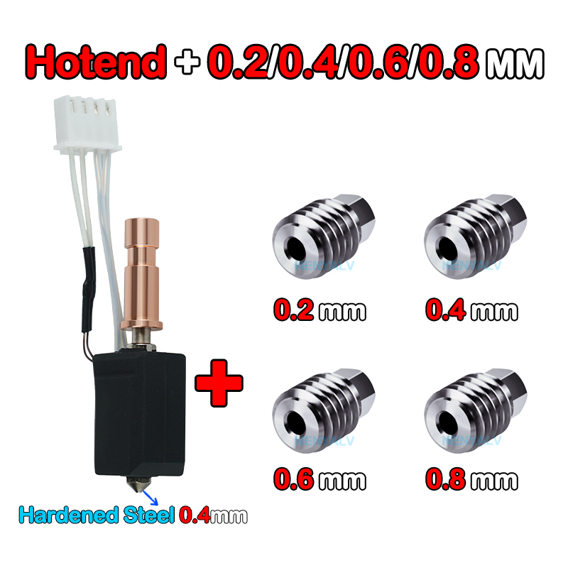 per Anycubic Kobra S1 Hotend ceramica Nuovo aggiornamento Hotend per Kobra S1 Combo testa S1C Stampante 3d 24V 48W 200K Riscaldamento rapido 300 ℃: nero