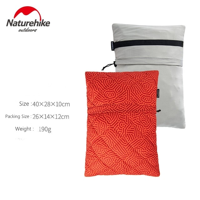 NatureHike almohada de esponja plegable multipropósito romper almohada de cuello almohada de viaje almohada de Camping: Red