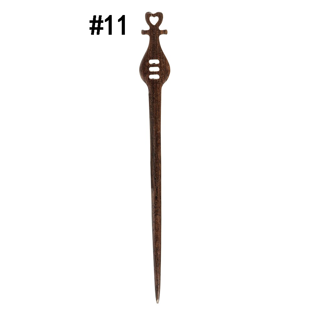 1Pcs Retro Haar Chopstick Vrouwen Onzichtbare Haar Pin Vintage Handgemaakte Gesneden Hout Haarspelden Hair Styling Tool Accessoires Chic: 11