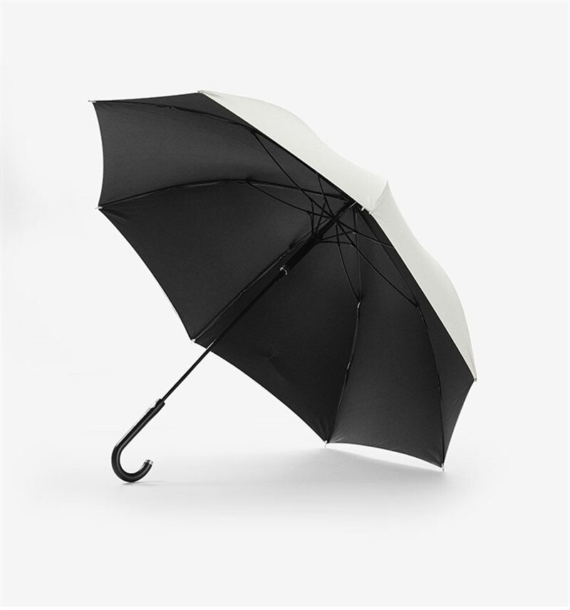 OLYCAT Long Handle Automatic Clear Umbrella Pattern Simple UV Windproof Strong Large Umbrella Rain Women: B