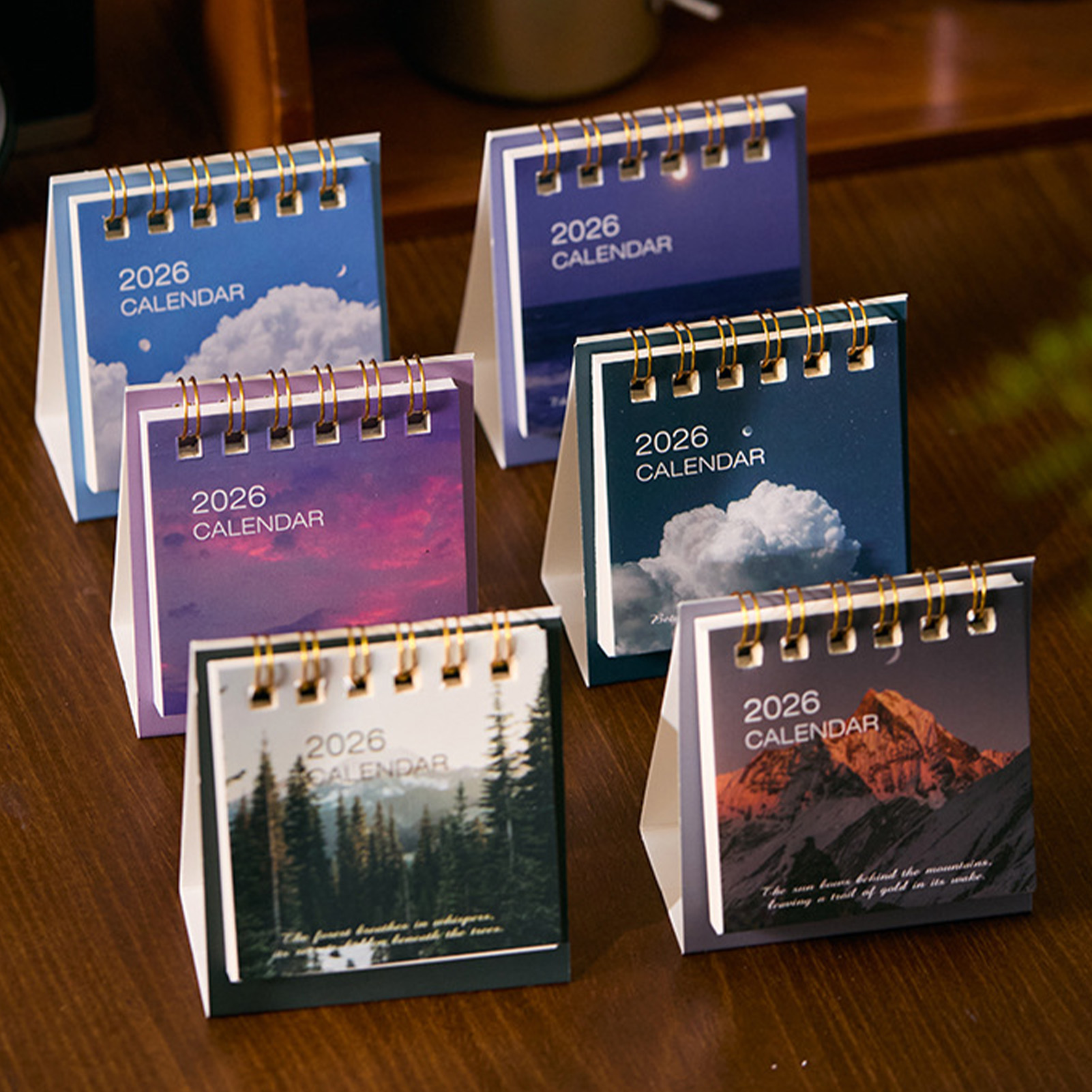 Mini calendario de escritorio 2026, planificador de mesa pequeño y bonito, decoración de escritorio para el hogar y la Oficina, organizador de horario portátil, de Año