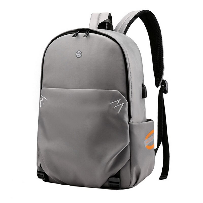 PUIMENTIUA Slim Laptop Backpack Men Office Work Men Backpack Business Bag Unisex Black Ultralight Backpack Thin Back Pack: gray 2