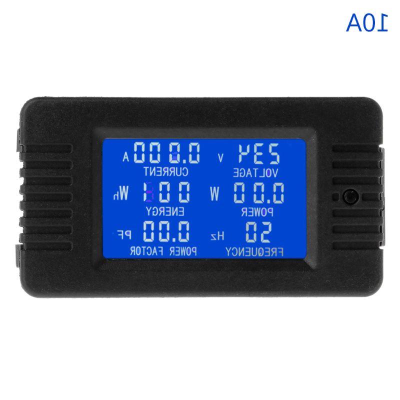 6in1 Digitale Ac 80 ~ 260V Power Energy Monitor Spanning Stroom Kwh Watt Meter 100A 28TC: Gold