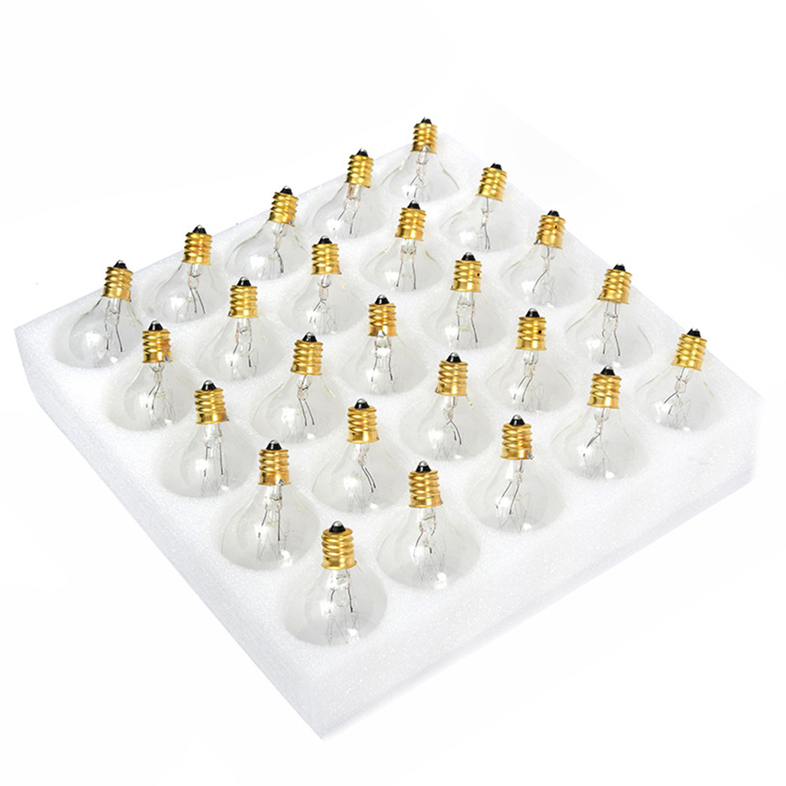25 pièces ampoules de remplacement G40 ampoule en tungstène lampe 7W 220-240V clair Globe ampoule E12 Base ampoules pour intérieur extérieur Patio