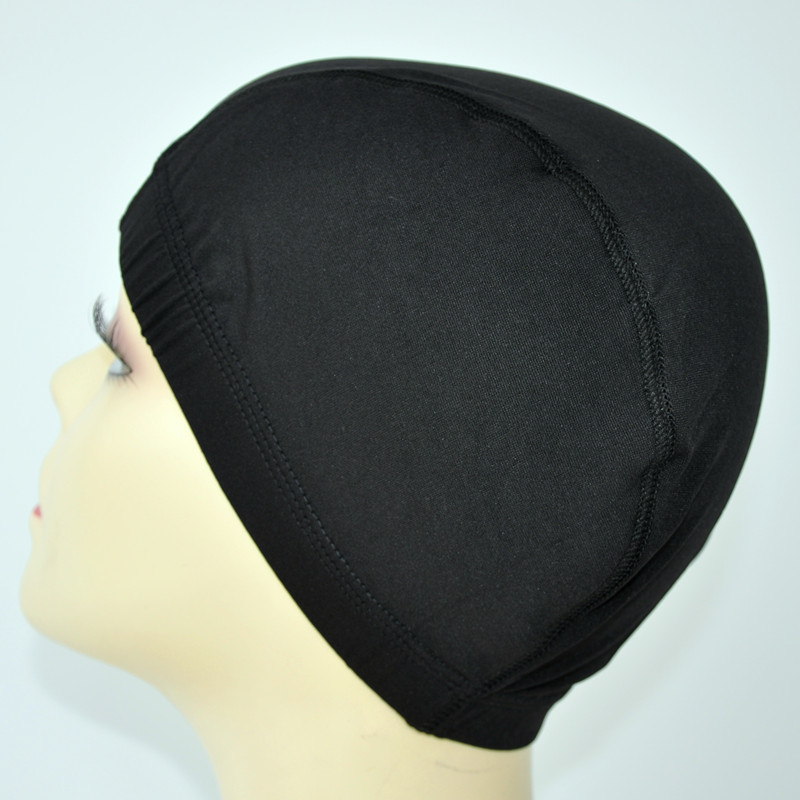 Black Spandex Dome Cap For Making Wig Snood Nylon Strech Wig Cap Stretch Dome Weave Cap