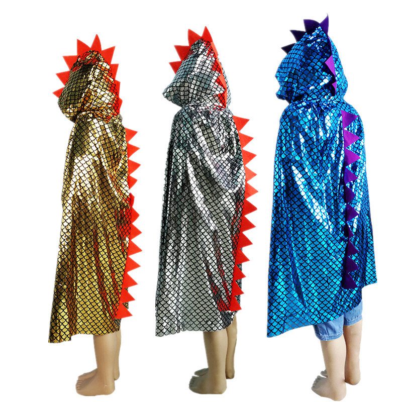 Drenge piger dinosaur halloween kappe børn cosplay kostume kappe børn maskerade show kjole op kostume kappe fest favor