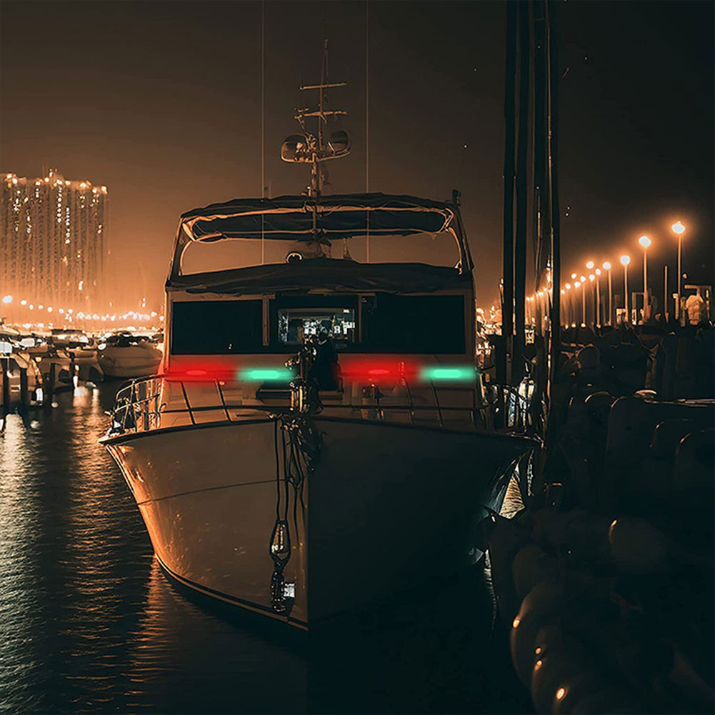 LED-Segelsignallampe Typ C, aufladbares Marine-Yacht-Warnlicht, 4 Modi, Boots-Hecklichter für nächtliches Kajakfahren, Bootfahren