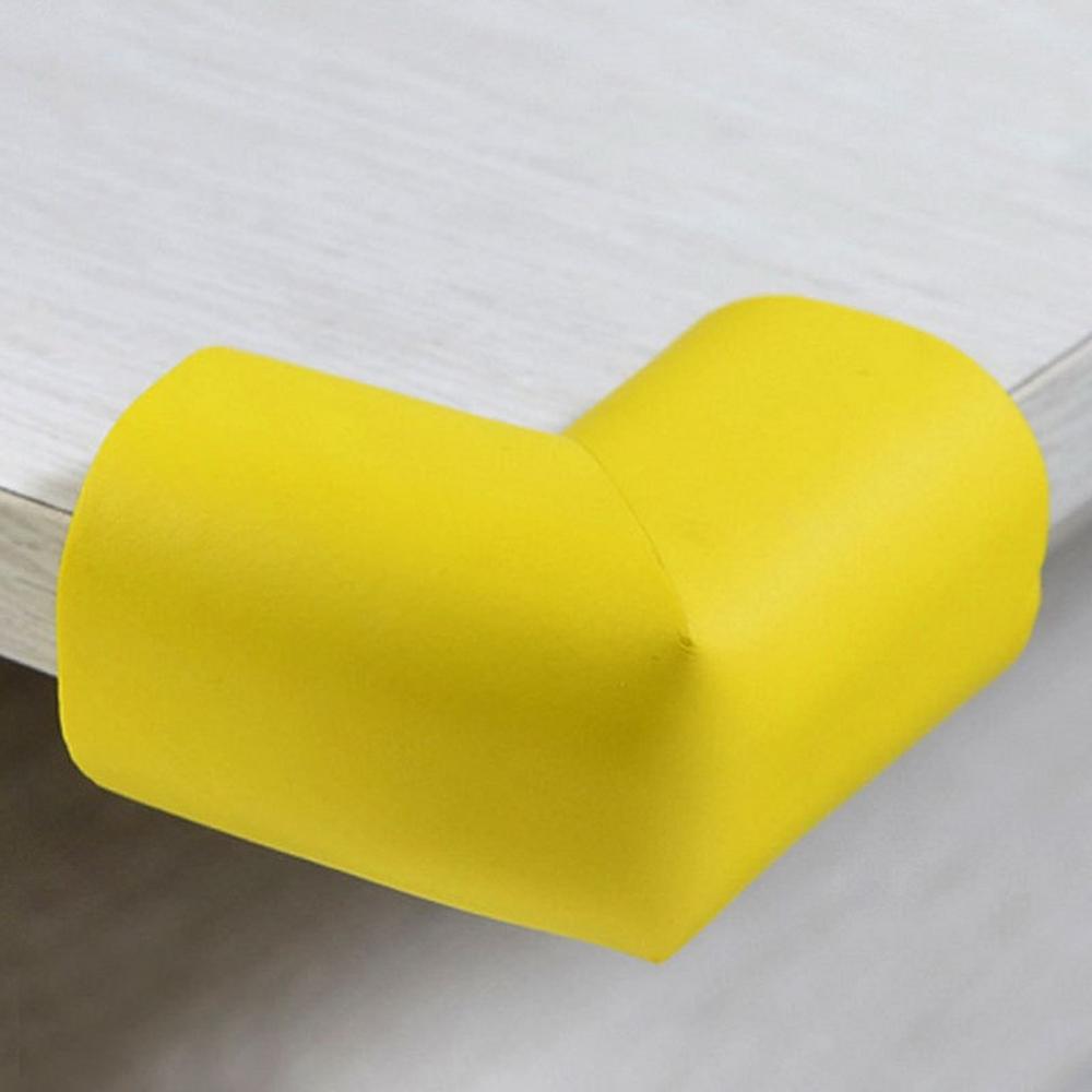 4PCS/Set Baby Safety Corner Protection Silicone Protector Furniture Corners Angle Edge Protection Child Safety Corner Protector: yellow
