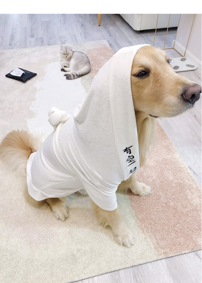 Albornoz de fibra de bambú elástica para mascotas, Toalla de baño superabsorbente para perros grandes, suministros de limpieza para mascotas