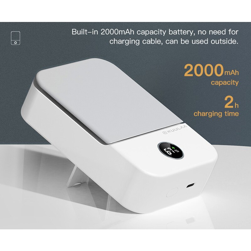 Oplaadbare Wearable Fan Draagbare Neck Ventilator Met Led Display Usb Mini Draadloze Koele Nek Opknoping Fan Ventilator Q205