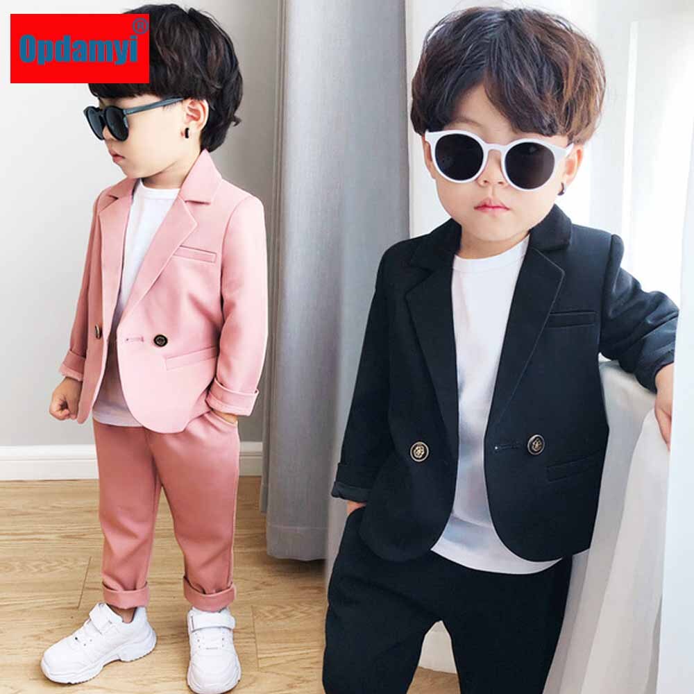Bruiloft Jongen Kostuum Blazer Broek 2 Stuk Jurk Kinderen Jongen Trouwpak Herfst Kids Jongen Pak Outfit Set