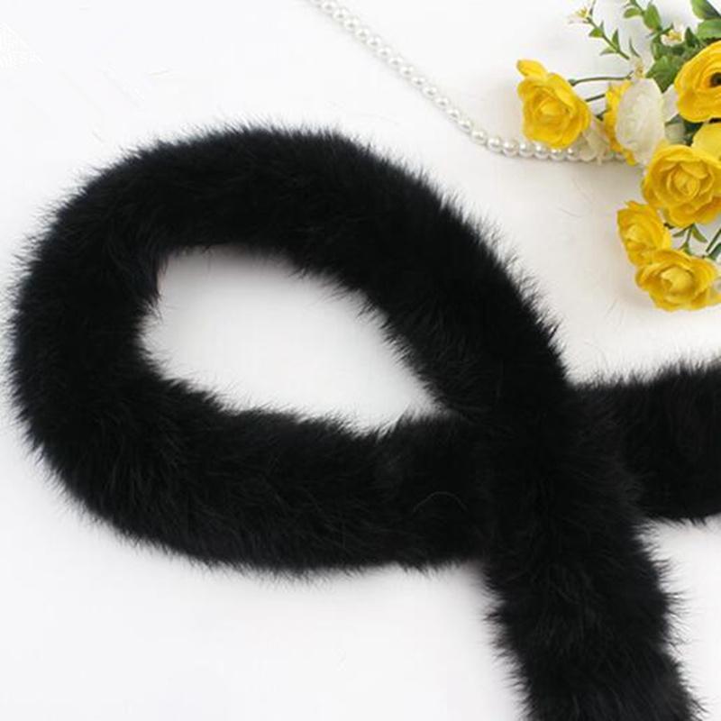 Kunstmatige Konijnenbont Lint Tapes Furry Trim Trimmen DIY Home Decor Naaien Kostuum Ambachten 1 Yard KYY8147: Black