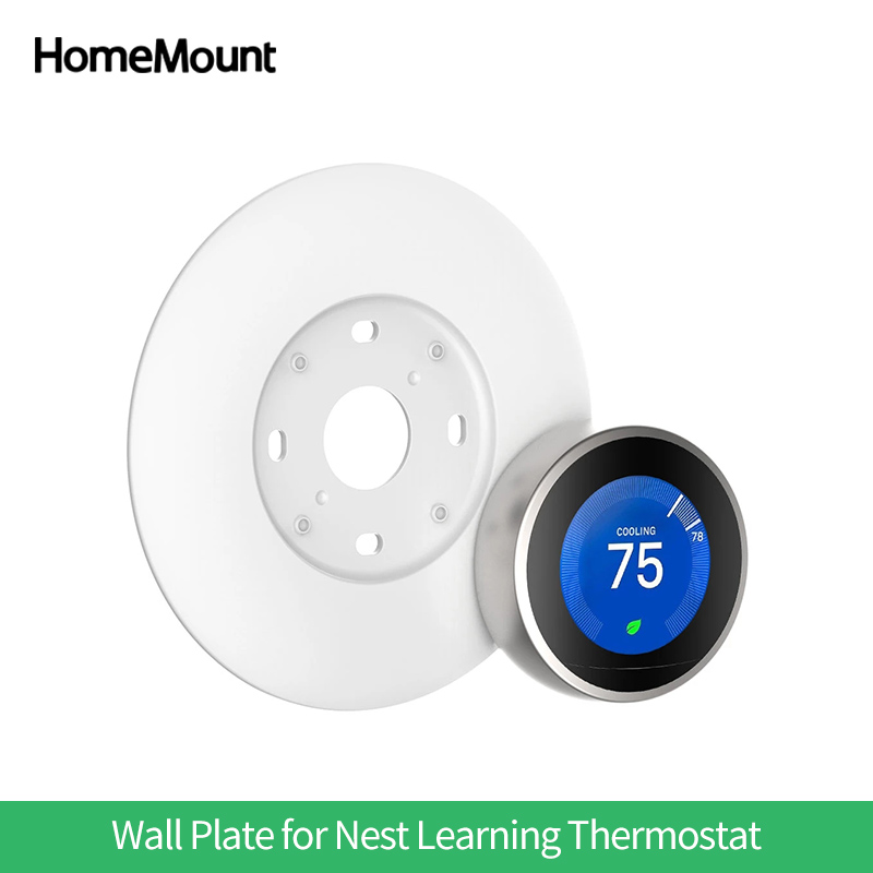Homemount wall plate for nest learning thermostat 3rdnd 1st 2nd -resistant, mount with 3d stereoscopic round wall covers