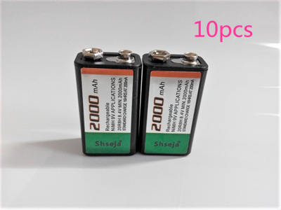 Large capacity SHSEJA 2000mAh 9V rechargeable battery 9 volt Ni-MH battery for Microphone