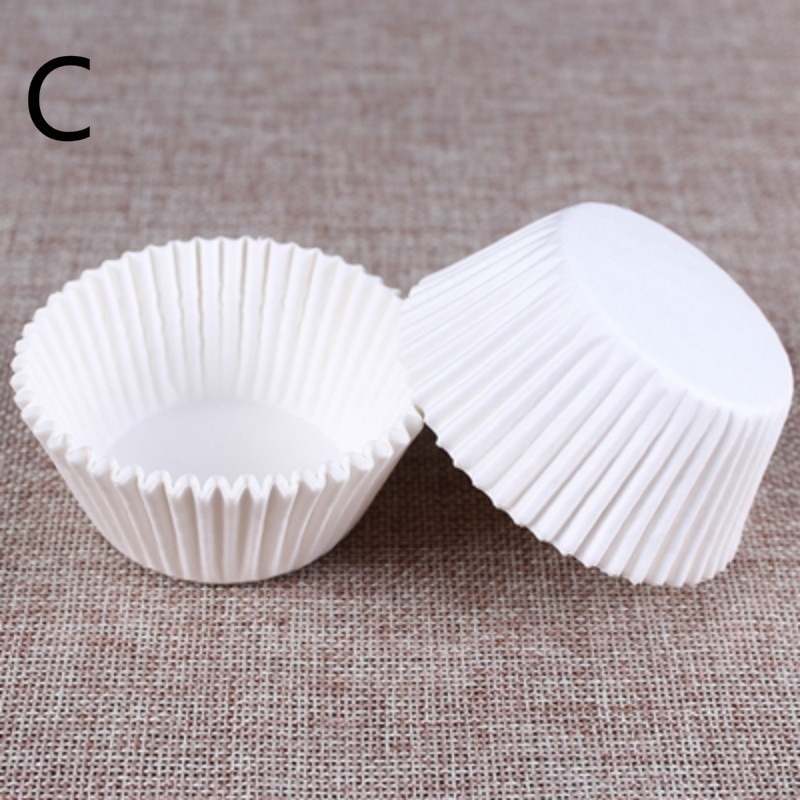 100 Stk/set Papier Cake Formulieren Cupcake Liner Bakken Muffin Box Cup Case Party Tray Cakevorm Decorating Gereedschap Muffin Cupcake papier: C