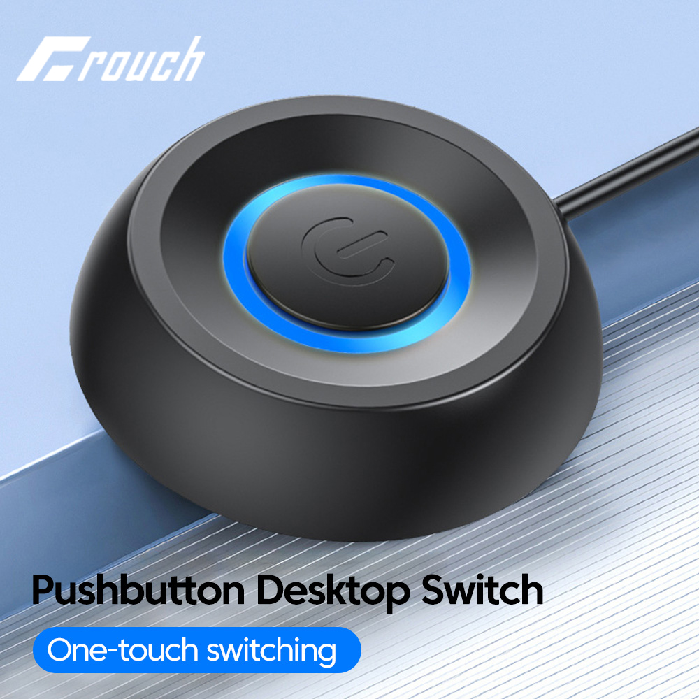 Bouton poussoir pour ordinateur de bureau, interrupteur d'alimentation, démarrage externe, bouton marche/arrêt avec câble d'extension de 1.8m, interrupteur de démarrage rond