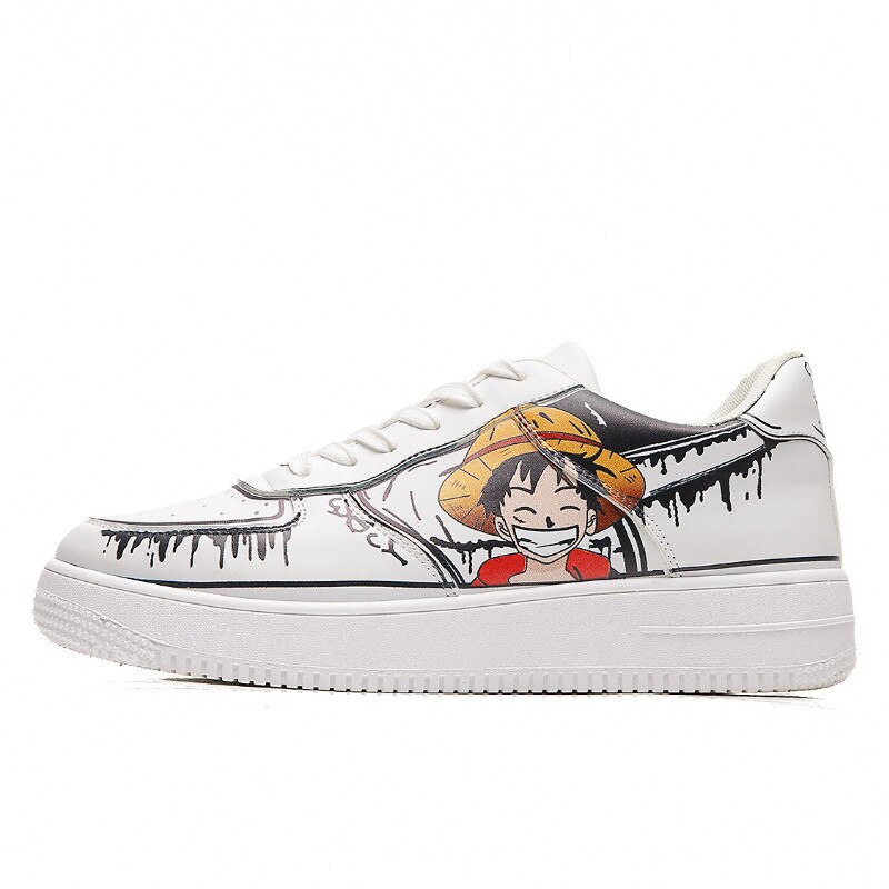 Klassisk trend små hvide sko low-top sneakers skateboard sko flade fritidssko komfortable udendørs skridsikre sko: Gul / 8