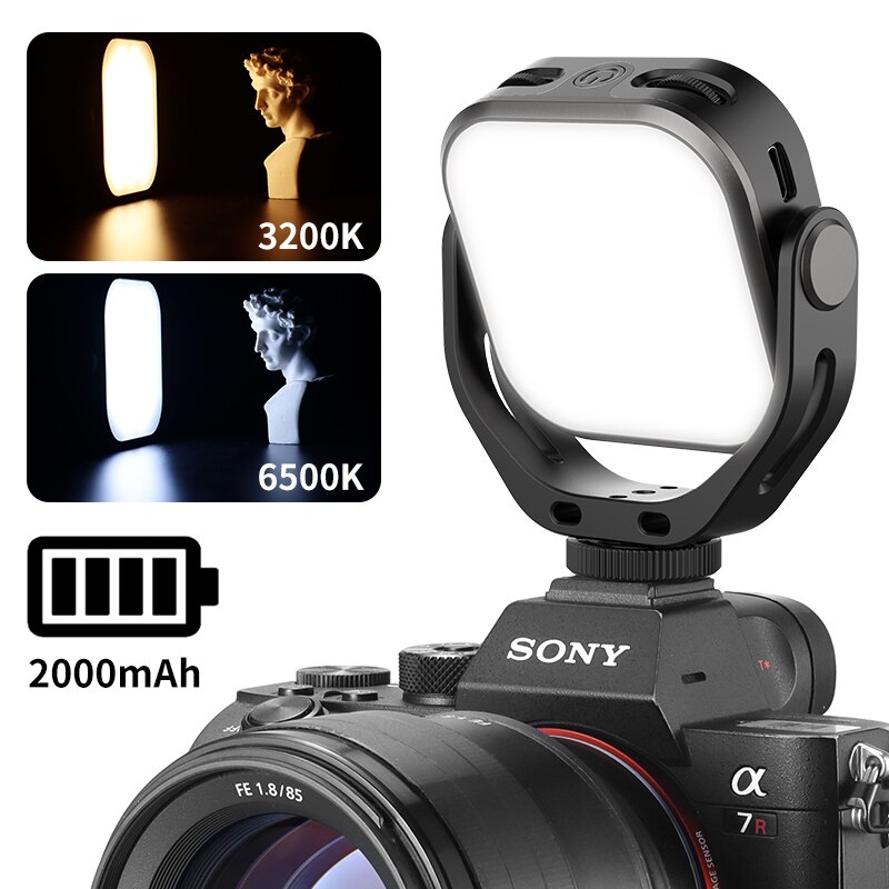 Ulanzi vijim vl66 ajustável led luz de vídeo com 360 rotação suporte montagem rechargable dslr slr luz preenchimento móvel