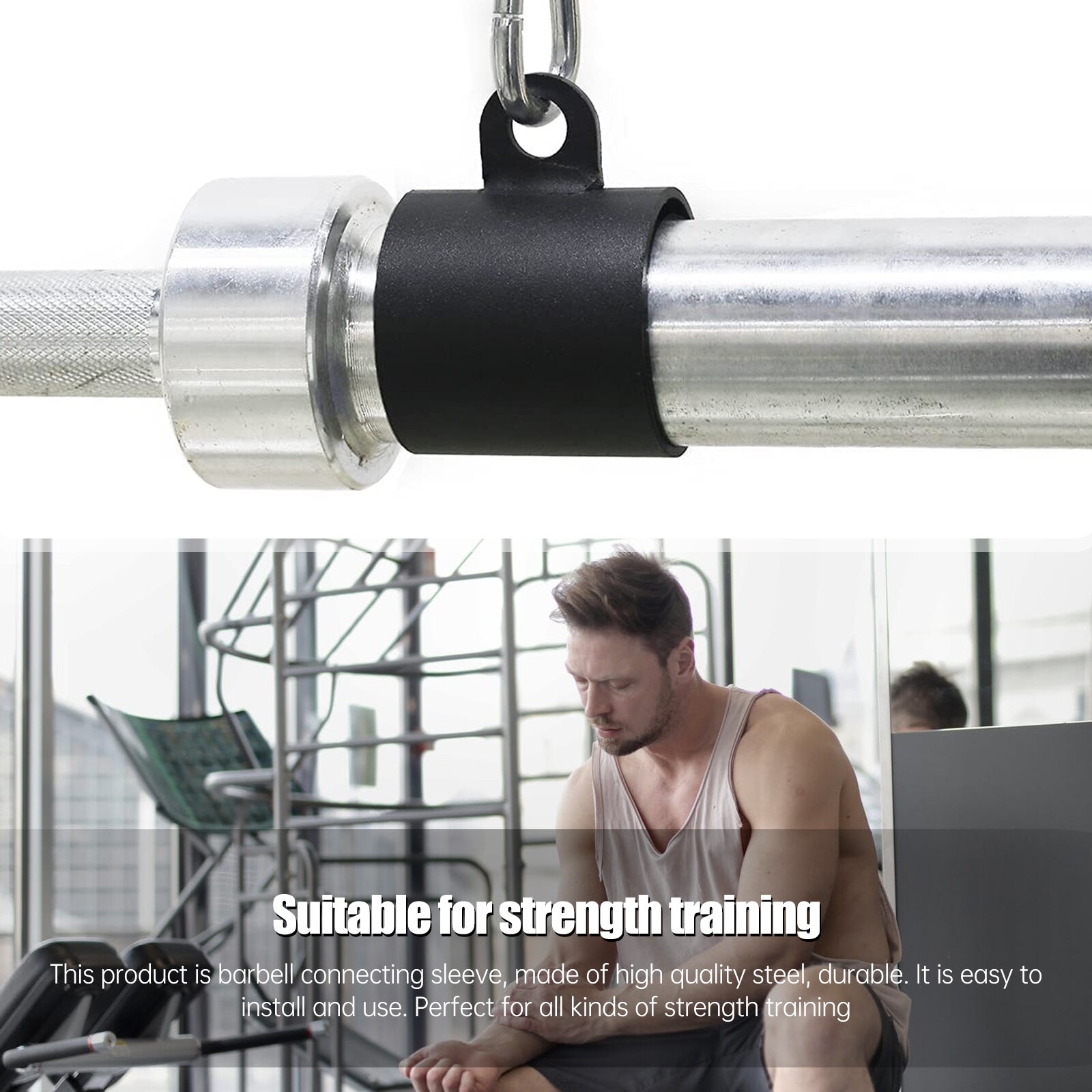 Metal Weight Lifting T-bar Row Eyelet Attachment Fitness Cable Machine Accessory