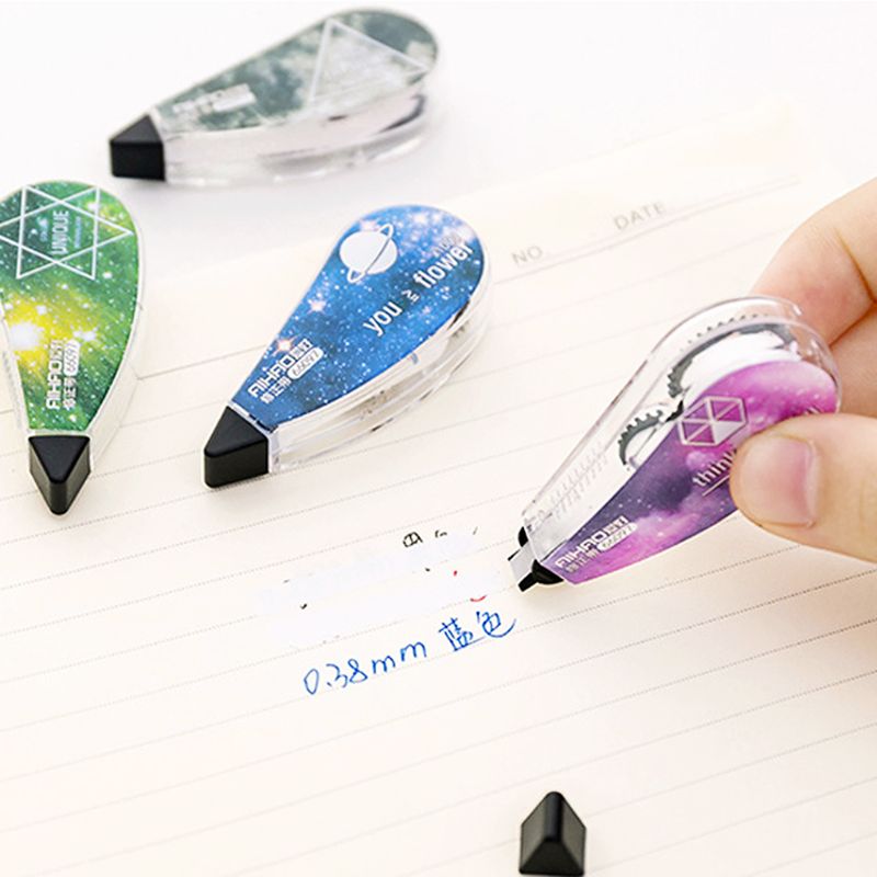 4Pcs Correction Tape Set Fantastic Star Sky Stationery Correcting Tool Student School Supplies