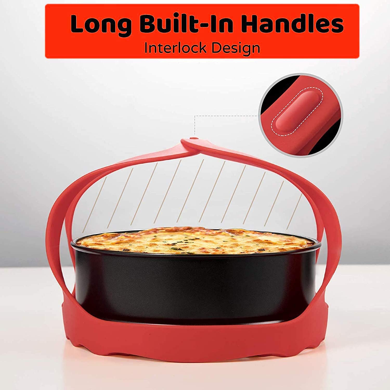 Pressure Cooker Sling Silicone Egg Rack Anti-scalding Steamer Rack Trivet Bakeware Lifter Compatible with 6/8 Qt Instant Pot