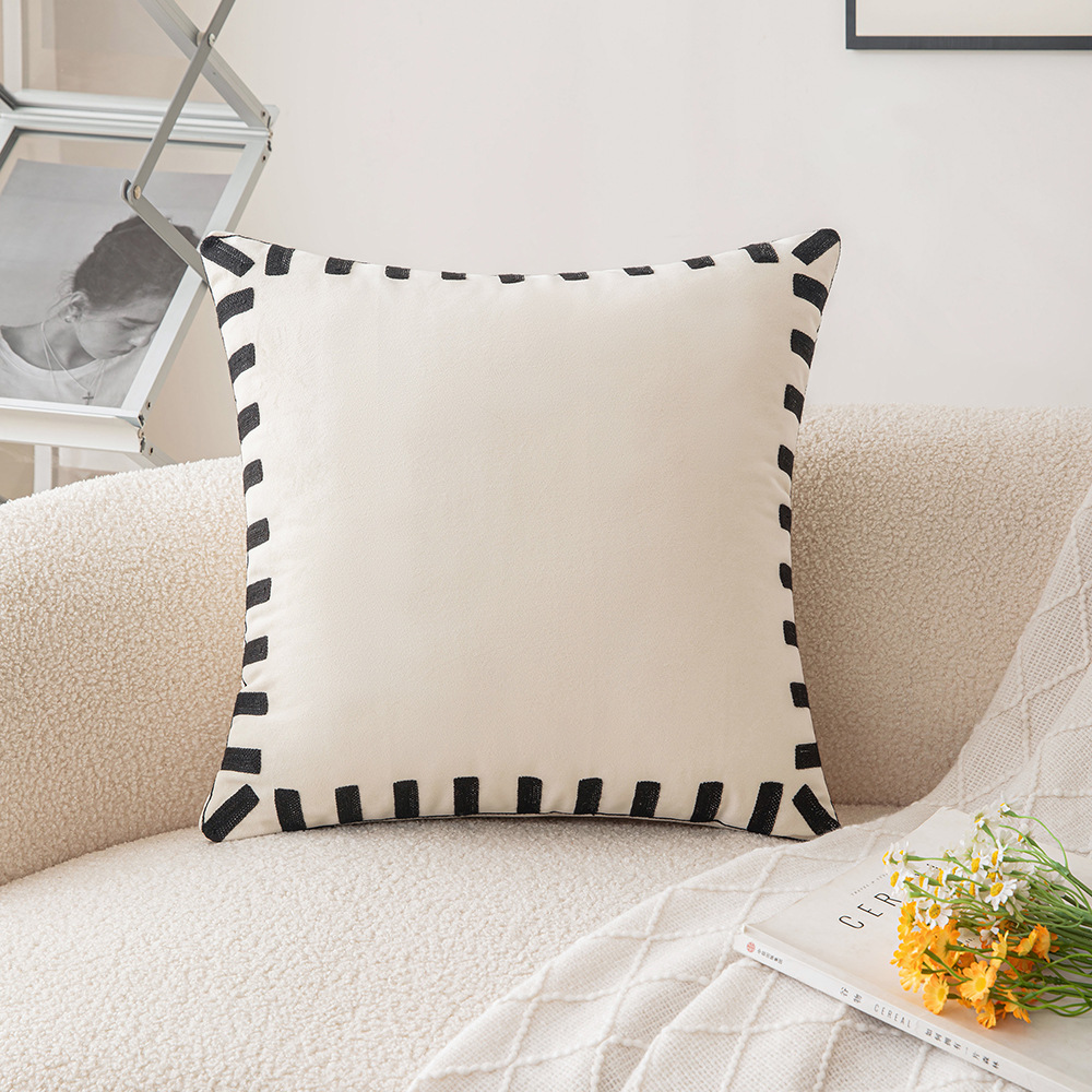 45x45cm Seashell Simple Throw Pillow Cover Black and White Velvet Cushion Cover Polka Dot Pillowcase for Couch Sofa Home Decor: Blue
