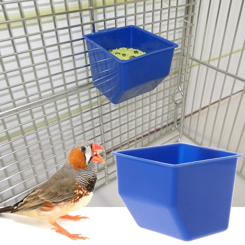 Papegaai Voedsel Water Drinkbak Vogel Opknoping Cups Duiven Kooi Voeden
