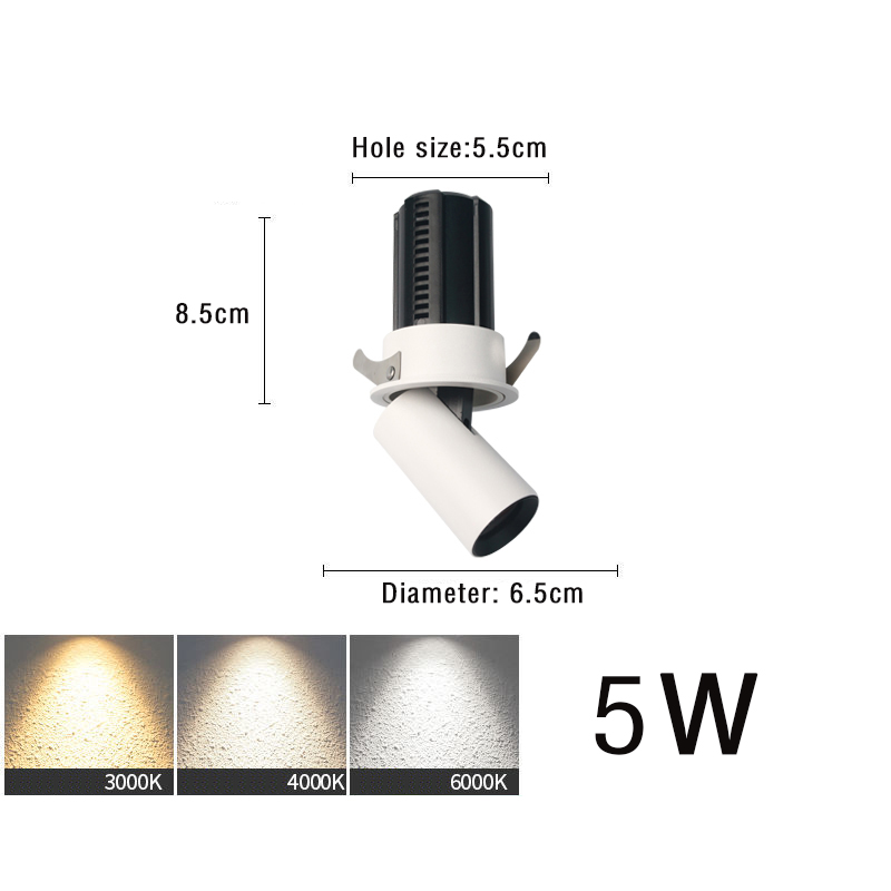Led-downlight dimbar 110/220v spotlampor 5/7/12w downlights taklampa infälld spotbelysning för hemmet kök butik: Blå / 4w