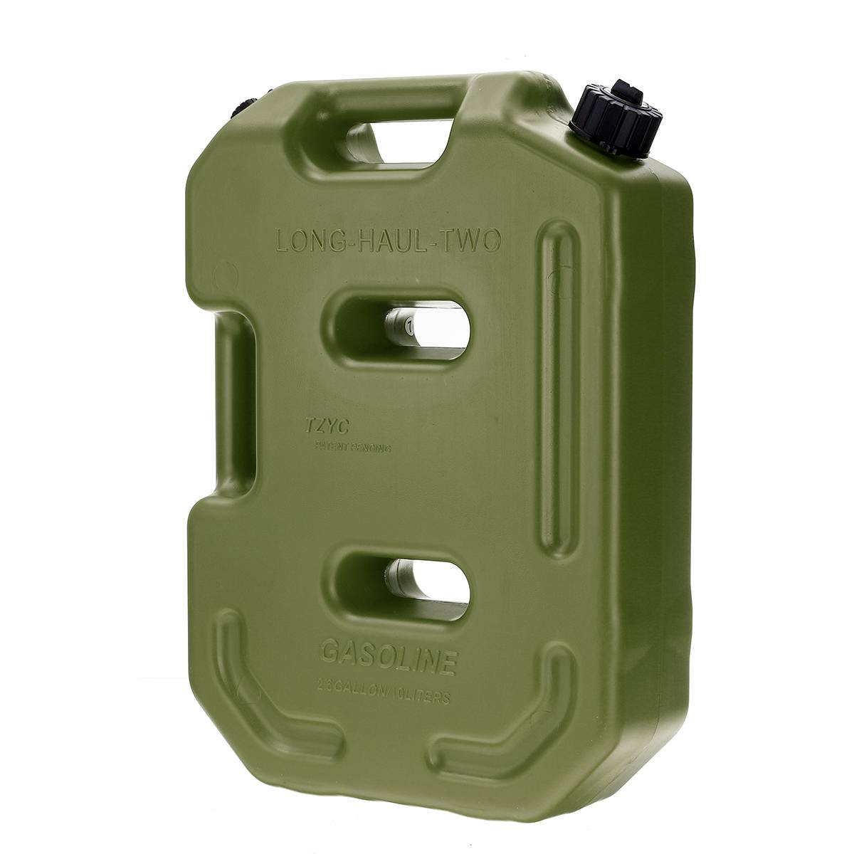 Réservoir de carburant en plastique, 10 l, capacité de stockage de 10 litres, pour essence et Diesel, de rechange, pour voiture, moto, camion, voiture, Jerrycan: Green