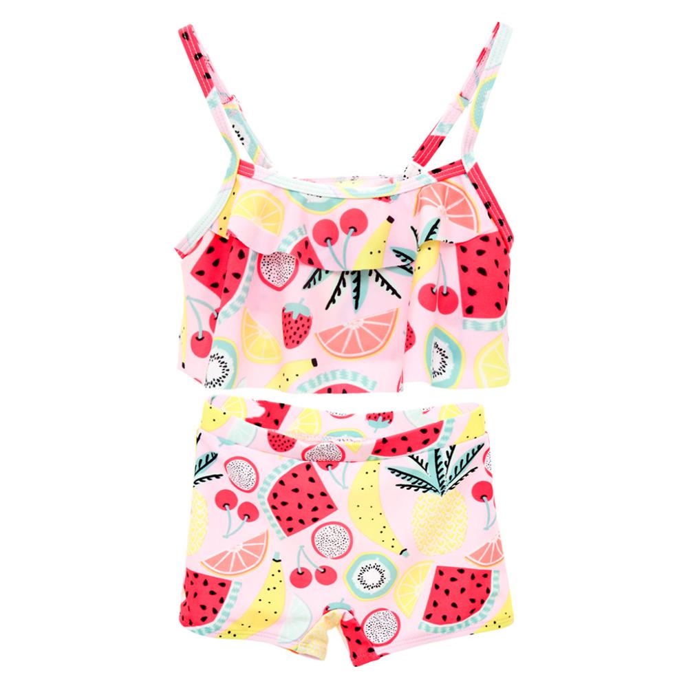 Summer Watermelon Swimsuit Bikini Baby Kid Girls Two-piece Tankini Swimwear Little Girl Swimsuit Bikini Bathing Suit Beachwear