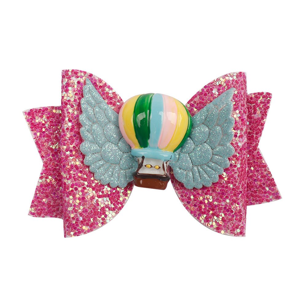 3.5inch Cute Hairgrips Glitter Hair Bows with Clip Dance Party Bow Hair Clip Girls Hair Accessories: 7