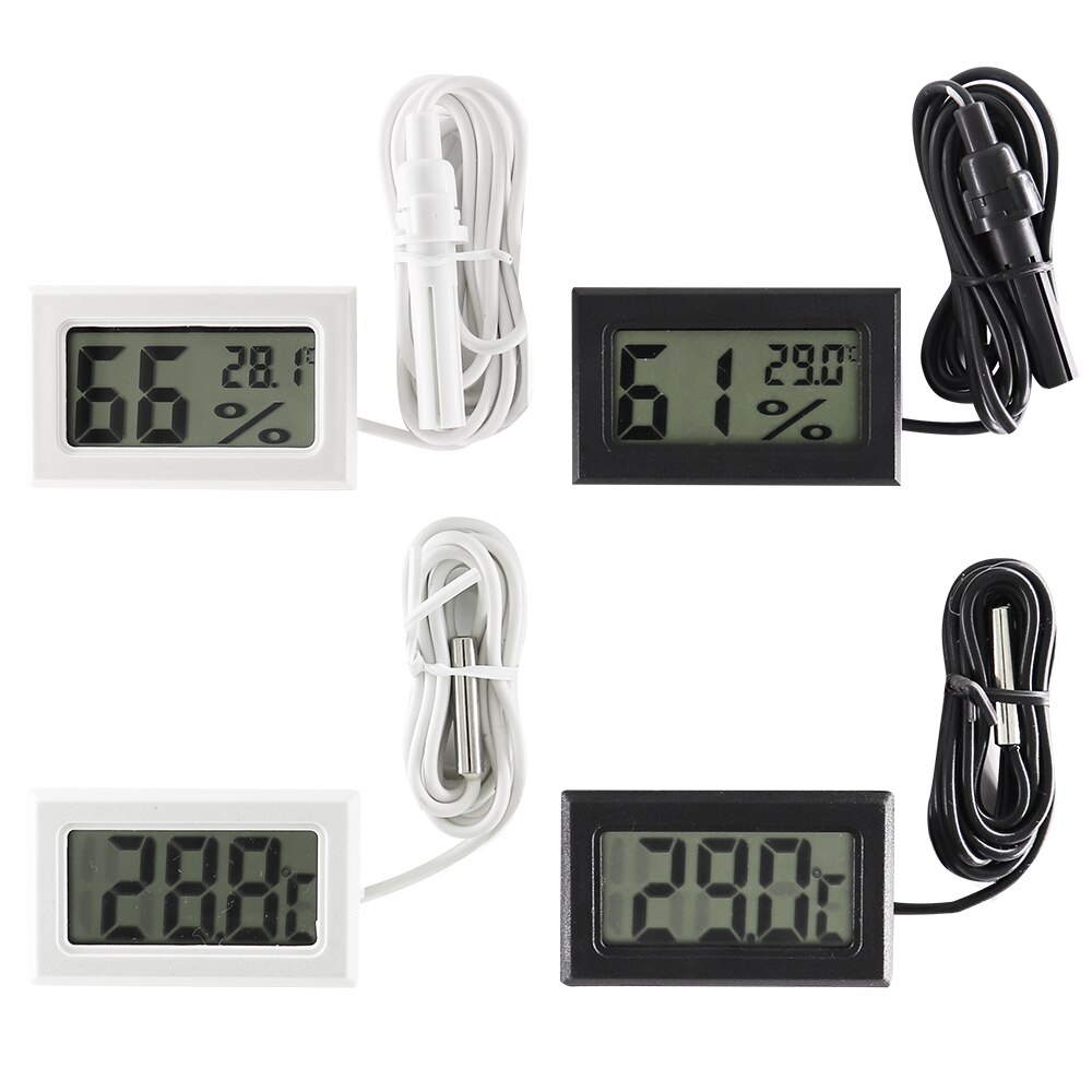 Mini Black Digital LCD Temperature Humidity Indoor Room Humidity Meter Thermometer Hygrometer Temperature Sensor Humidity