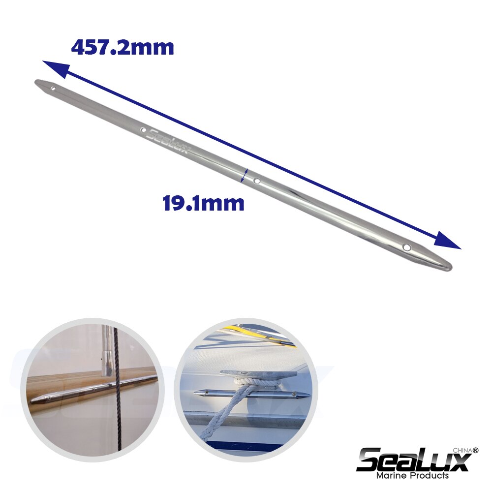 Sealux Rub strake Protection Deck Hardware Large Stainless steel 316 for Marine accessory