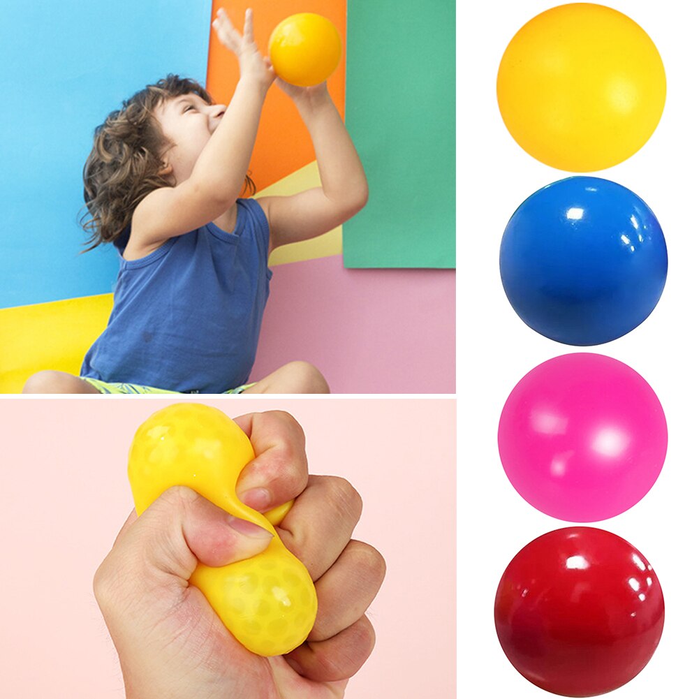 Kids Gooien Decompressie Speelgoed Anti Stressbal Vent Squeeze Speelgoed Lichtgevende Kleverige Bal Grappig Springende Bal Voor Hand Training