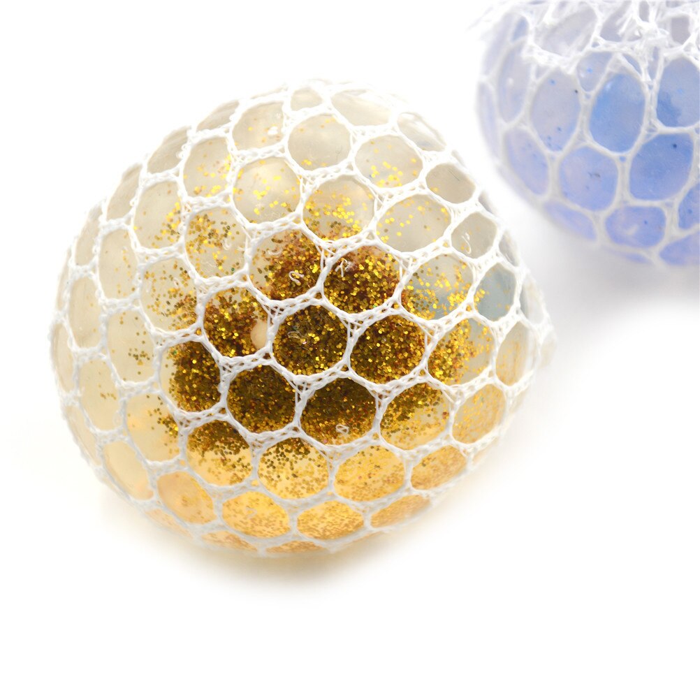 6 Cm Hand Pols Oefening Stress Voor Kinderen Volwassen Willekeurige Druif Vorm Release Bal Sequin Squeeze Anti Stress Bal
