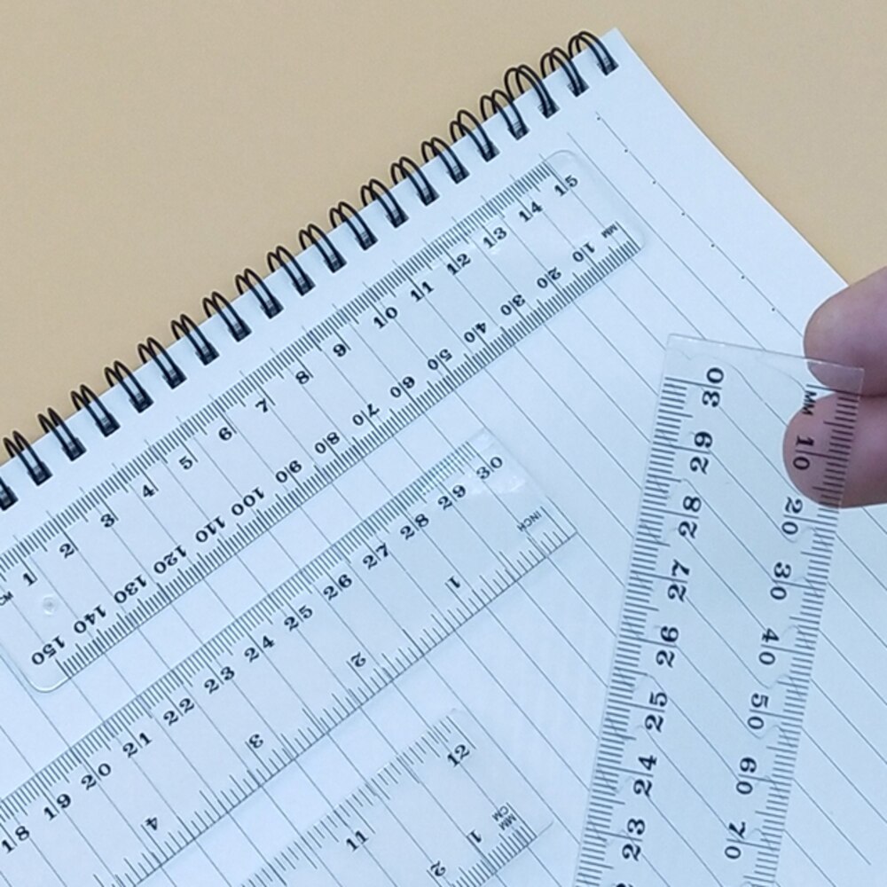 30cm Transparent Plastic Straight Scale Student Ruler